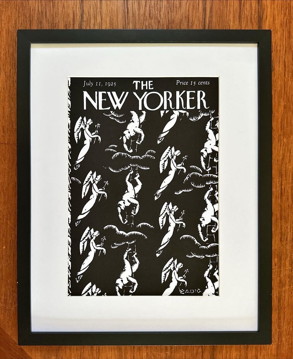 Framed 1925 The New Yorker Magazine July 11 Zadig Angels Devils